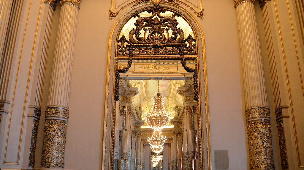 32 Golden Room Salon Dorado Reflected In Large Mirror Teatro Colon Buenos Aires